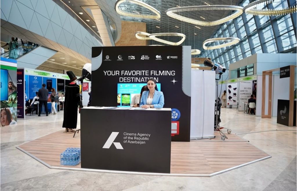 Cinema Agency of Azerbaijan stand wide view — Baku Cinema Breeze 2025