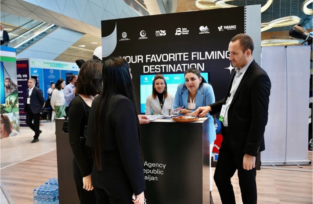 Cinema Agency of Azerbaijan — visitors at stand, Baku Cinema Breeze 2025