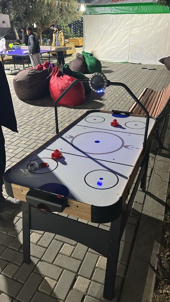 Air hockey table bean bags outdoor youth zone