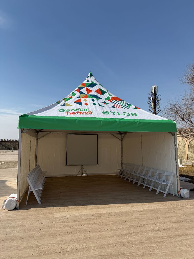 ƏYLƏN branded tent interior chairs Gənclər Həftəsi