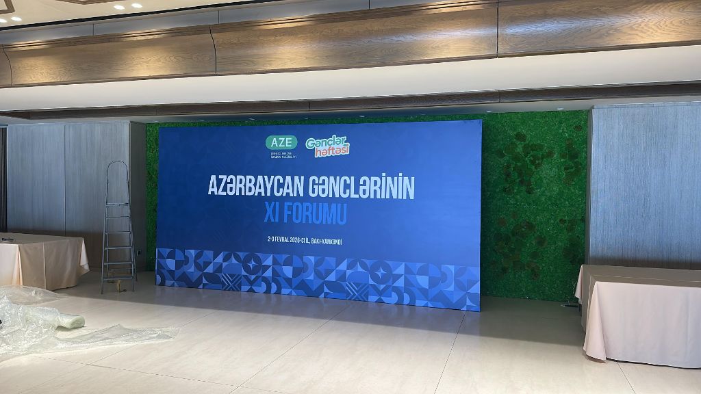LED backdrop wall XI Forum Azerbaijani Youth Gənclər Həftəsi 2026