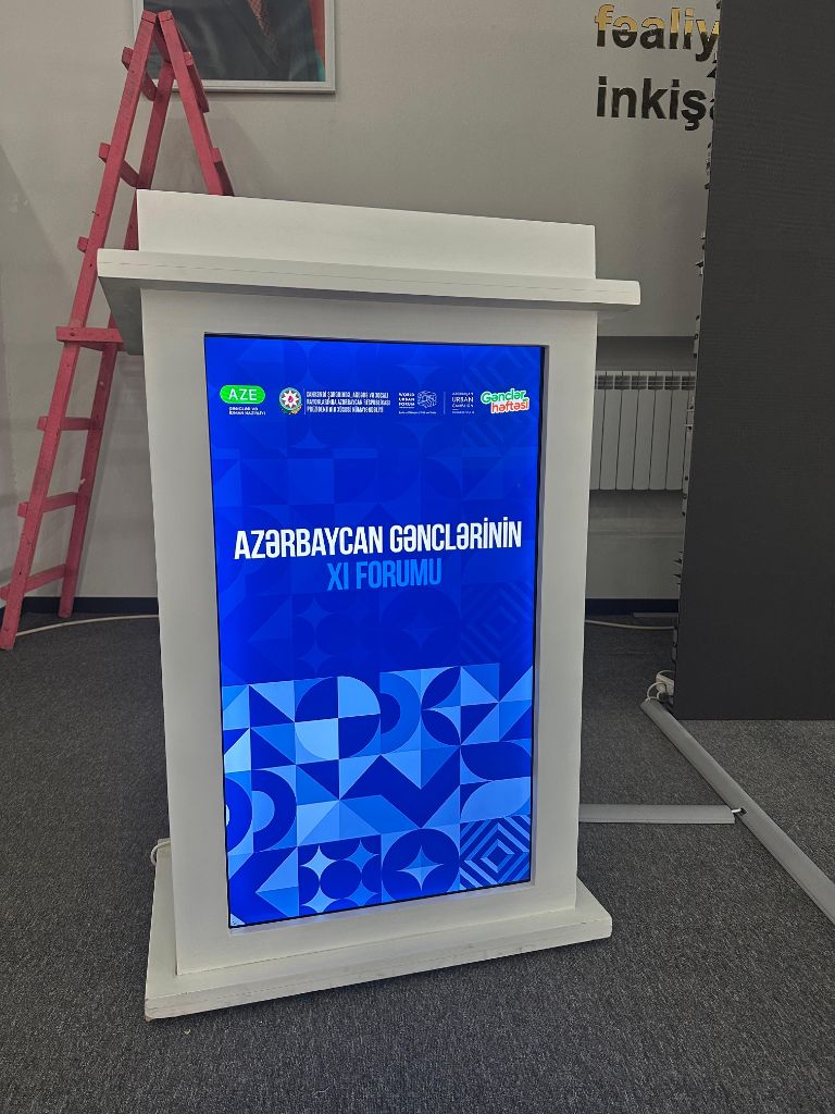 Custom digital podium XI Forum Azerbaijani Youth
