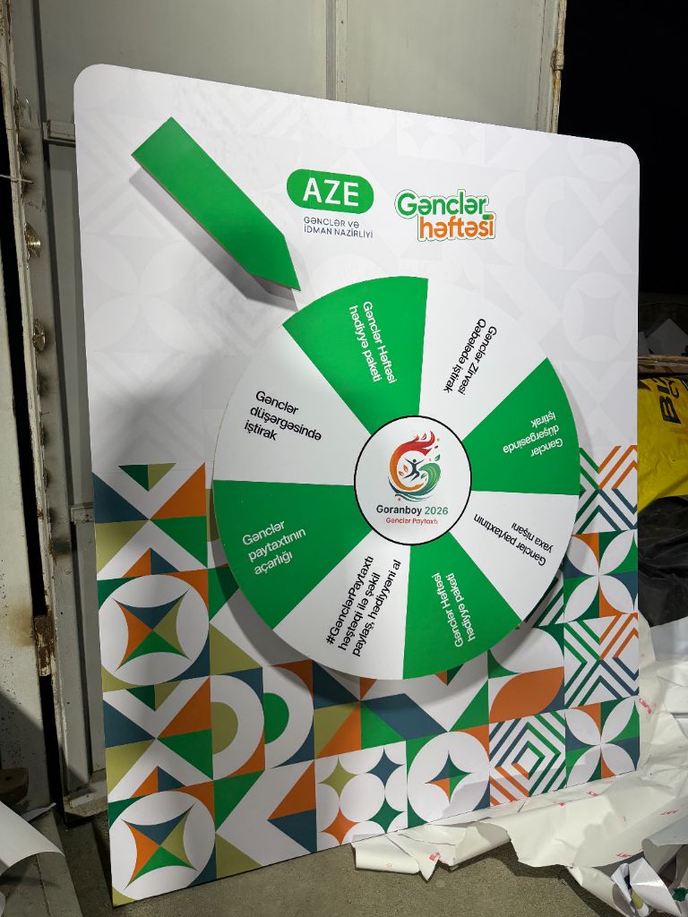 Prize spin wheel Goranboy 2026 Youth Capital Gənclər Həftəsi