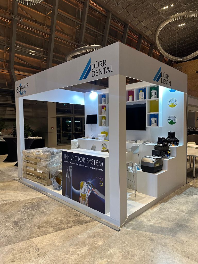 Dürr Dental stand — another angle with Vector System branding